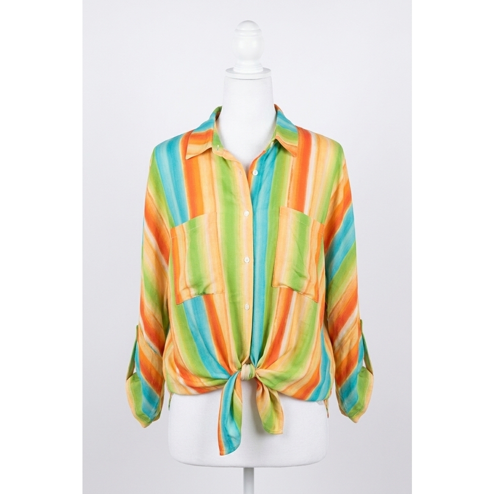 NEW ANDREE BY UNIT sabrina button up shirt in multi